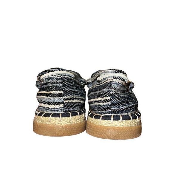 Sperry Laurel Reef Espadrille Flats 6 Blue Fabric Slip On Round Toe shoes - Picture 3 of 12